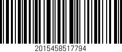 Código de barras (EAN, GTIN, SKU, ISBN): '2015458517794'