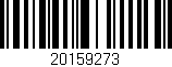 Código de barras (EAN, GTIN, SKU, ISBN): '20159273'
