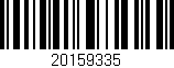 Código de barras (EAN, GTIN, SKU, ISBN): '20159335'