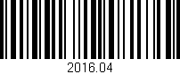 Código de barras (EAN, GTIN, SKU, ISBN): '2016.04'