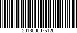 Código de barras (EAN, GTIN, SKU, ISBN): '2016000075120'