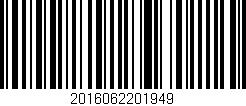 Código de barras (EAN, GTIN, SKU, ISBN): '2016062201949'