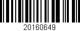 Código de barras (EAN, GTIN, SKU, ISBN): '20160649'