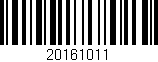 Código de barras (EAN, GTIN, SKU, ISBN): '20161011'