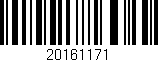 Código de barras (EAN, GTIN, SKU, ISBN): '20161171'