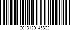 Código de barras (EAN, GTIN, SKU, ISBN): '2016120146632'