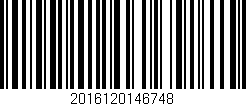 Código de barras (EAN, GTIN, SKU, ISBN): '2016120146748'