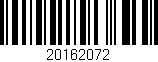 Código de barras (EAN, GTIN, SKU, ISBN): '20162072'