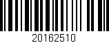 Código de barras (EAN, GTIN, SKU, ISBN): '20162510'