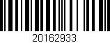 Código de barras (EAN, GTIN, SKU, ISBN): '20162933'