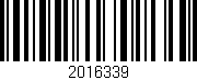 Código de barras (EAN, GTIN, SKU, ISBN): '2016339'