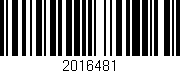 Código de barras (EAN, GTIN, SKU, ISBN): '2016481'