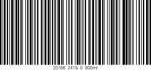 Código de barras (EAN, GTIN, SKU, ISBN): '20166_2419_0_800ml'