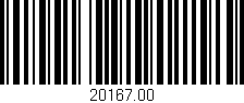 Código de barras (EAN, GTIN, SKU, ISBN): '20167.00'
