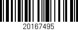 Código de barras (EAN, GTIN, SKU, ISBN): '20167495'