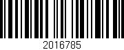 Código de barras (EAN, GTIN, SKU, ISBN): '2016785'