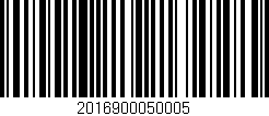 Código de barras (EAN, GTIN, SKU, ISBN): '2016900050005'