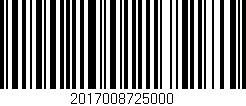 Código de barras (EAN, GTIN, SKU, ISBN): '2017008725000'