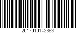Código de barras (EAN, GTIN, SKU, ISBN): '2017010143663'
