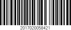 Código de barras (EAN, GTIN, SKU, ISBN): '2017020058421'