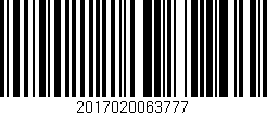 Código de barras (EAN, GTIN, SKU, ISBN): '2017020063777'