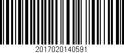 Código de barras (EAN, GTIN, SKU, ISBN): '2017020140591'