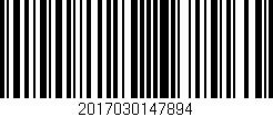 Código de barras (EAN, GTIN, SKU, ISBN): '2017030147894'