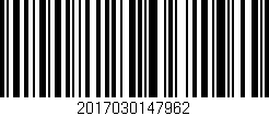 Código de barras (EAN, GTIN, SKU, ISBN): '2017030147962'
