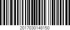 Código de barras (EAN, GTIN, SKU, ISBN): '2017030148150'