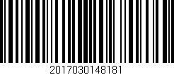 Código de barras (EAN, GTIN, SKU, ISBN): '2017030148181'
