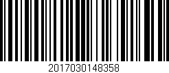 Código de barras (EAN, GTIN, SKU, ISBN): '2017030148358'