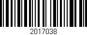 Código de barras (EAN, GTIN, SKU, ISBN): '2017038'