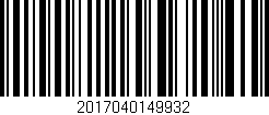 Código de barras (EAN, GTIN, SKU, ISBN): '2017040149932'