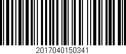 Código de barras (EAN, GTIN, SKU, ISBN): '2017040150341'
