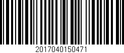 Código de barras (EAN, GTIN, SKU, ISBN): '2017040150471'