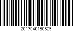 Código de barras (EAN, GTIN, SKU, ISBN): '2017040150525'