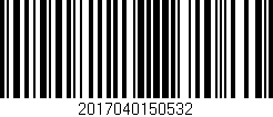 Código de barras (EAN, GTIN, SKU, ISBN): '2017040150532'