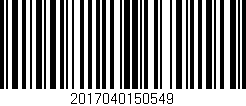 Código de barras (EAN, GTIN, SKU, ISBN): '2017040150549'