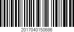Código de barras (EAN, GTIN, SKU, ISBN): '2017040150686'