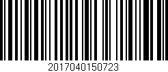 Código de barras (EAN, GTIN, SKU, ISBN): '2017040150723'