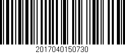 Código de barras (EAN, GTIN, SKU, ISBN): '2017040150730'