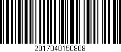 Código de barras (EAN, GTIN, SKU, ISBN): '2017040150808'
