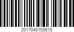 Código de barras (EAN, GTIN, SKU, ISBN): '2017040150815'
