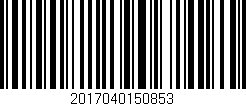 Código de barras (EAN, GTIN, SKU, ISBN): '2017040150853'