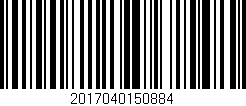 Código de barras (EAN, GTIN, SKU, ISBN): '2017040150884'