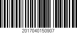 Código de barras (EAN, GTIN, SKU, ISBN): '2017040150907'