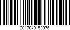 Código de barras (EAN, GTIN, SKU, ISBN): '2017040150976'
