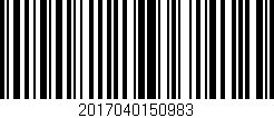 Código de barras (EAN, GTIN, SKU, ISBN): '2017040150983'