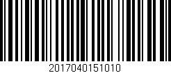 Código de barras (EAN, GTIN, SKU, ISBN): '2017040151010'