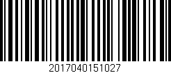 Código de barras (EAN, GTIN, SKU, ISBN): '2017040151027'